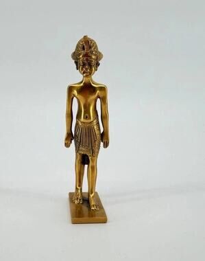 MMA 1989 Egyptian Figure Statue Metropolitan Museum Metal Figurine Egypt